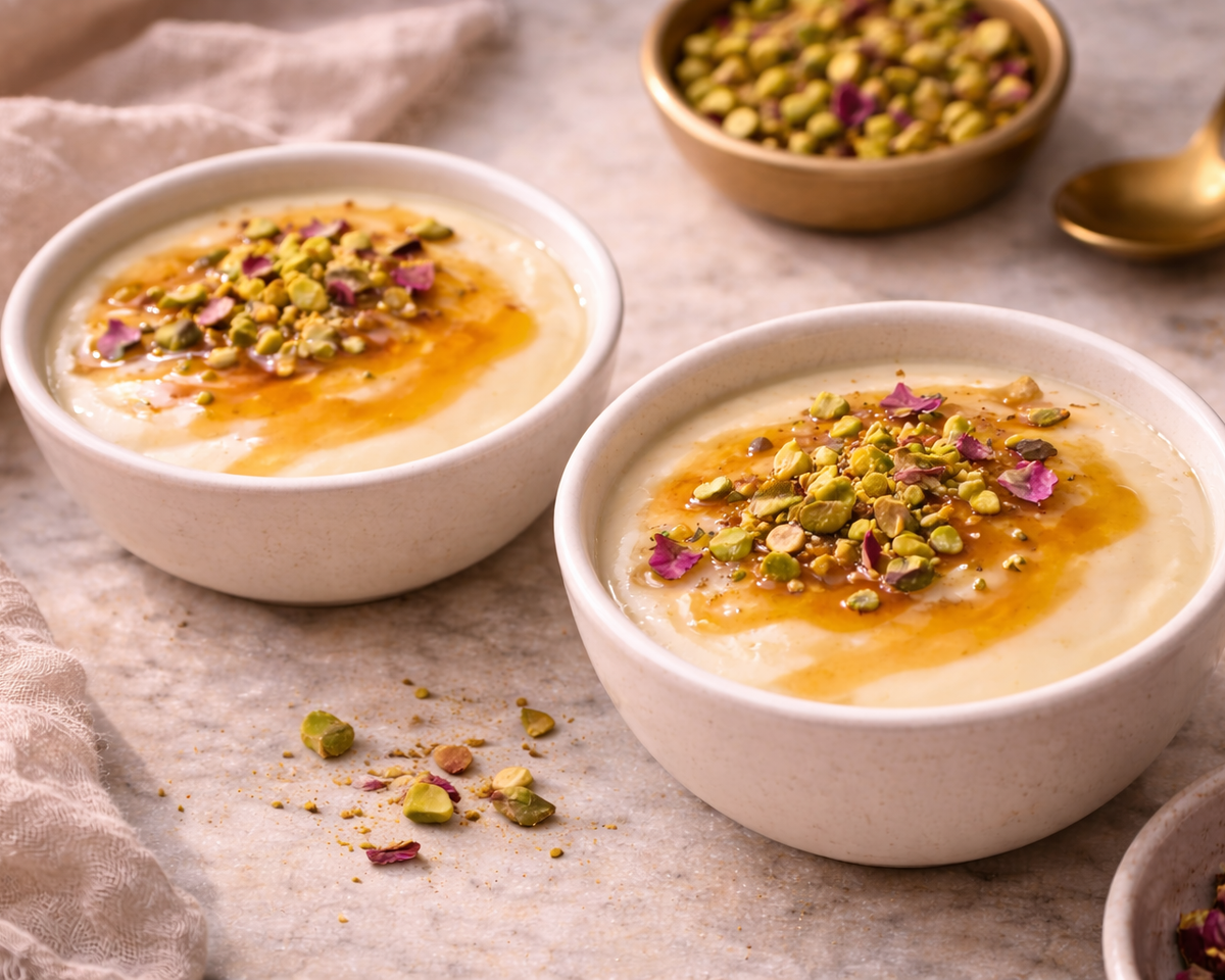 Golden Mohalabiya (Milk Pudding)
