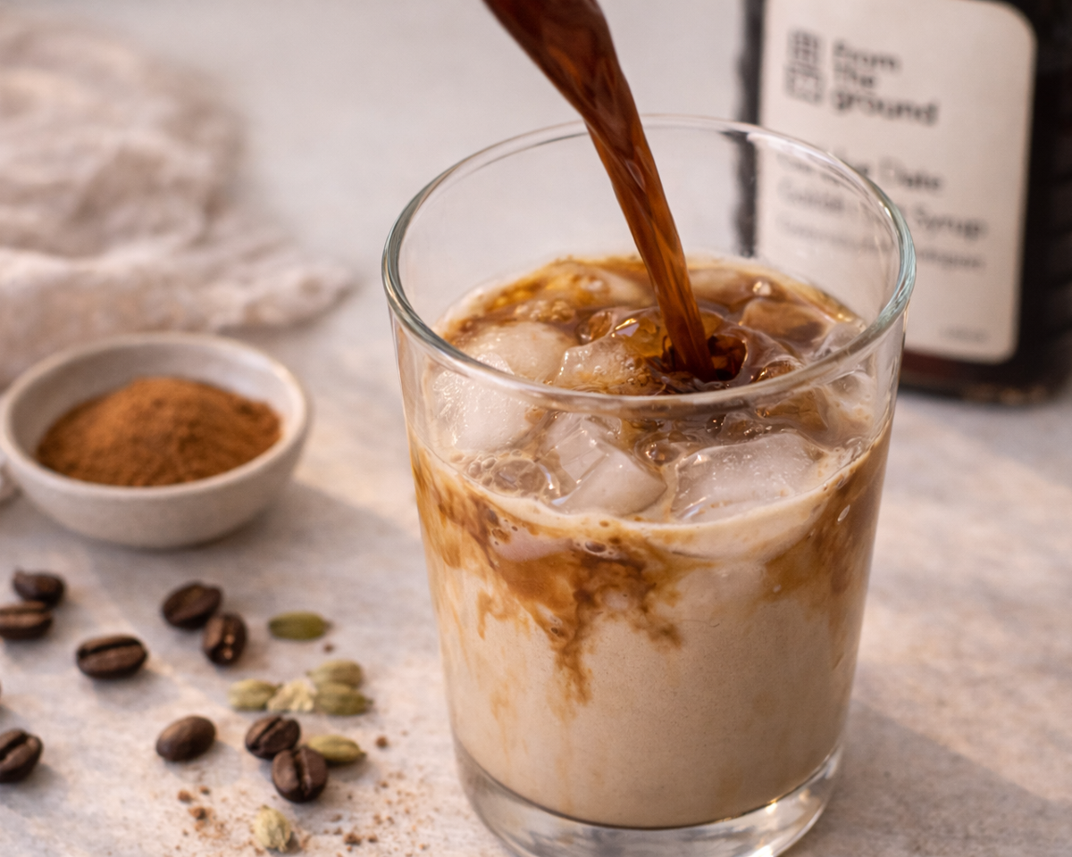 Iced Arabic Coffee with Golden Date Syrup